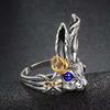 Neue Kreativität Modische Ringe Niedlicher Rotäugiger Hase Karotten-Styling Retro-Ringe Offen Verstellbar Partnerringe Damenschmuck