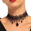 Gothic Lace Choker Neck Embroidery Black Gothic Necklace Ch11