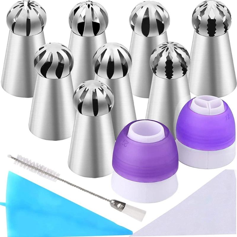 Набор из 42 насадок для крема с цветочным узором Русские насадки для декорирования тортов Принадлежности для украшения тортов Насадки для айсинга для выпечки Кексов Дня Рождения 1