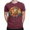 Classic Funny 100 Cotton Tshirt Cute Monkey Hugging Plush Tops Tees For Unisex