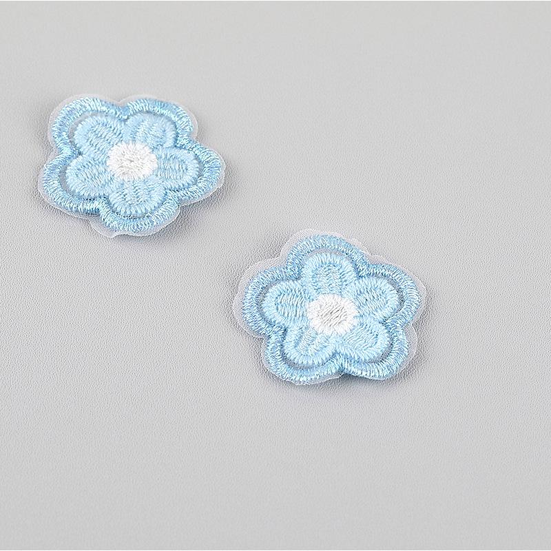 Кружево Цветок Сетка Вышивка Аксессуары для волос Украшение юбки Тканевая шляпа Цветок Аксессуары для одежды Нашивки 10pcs