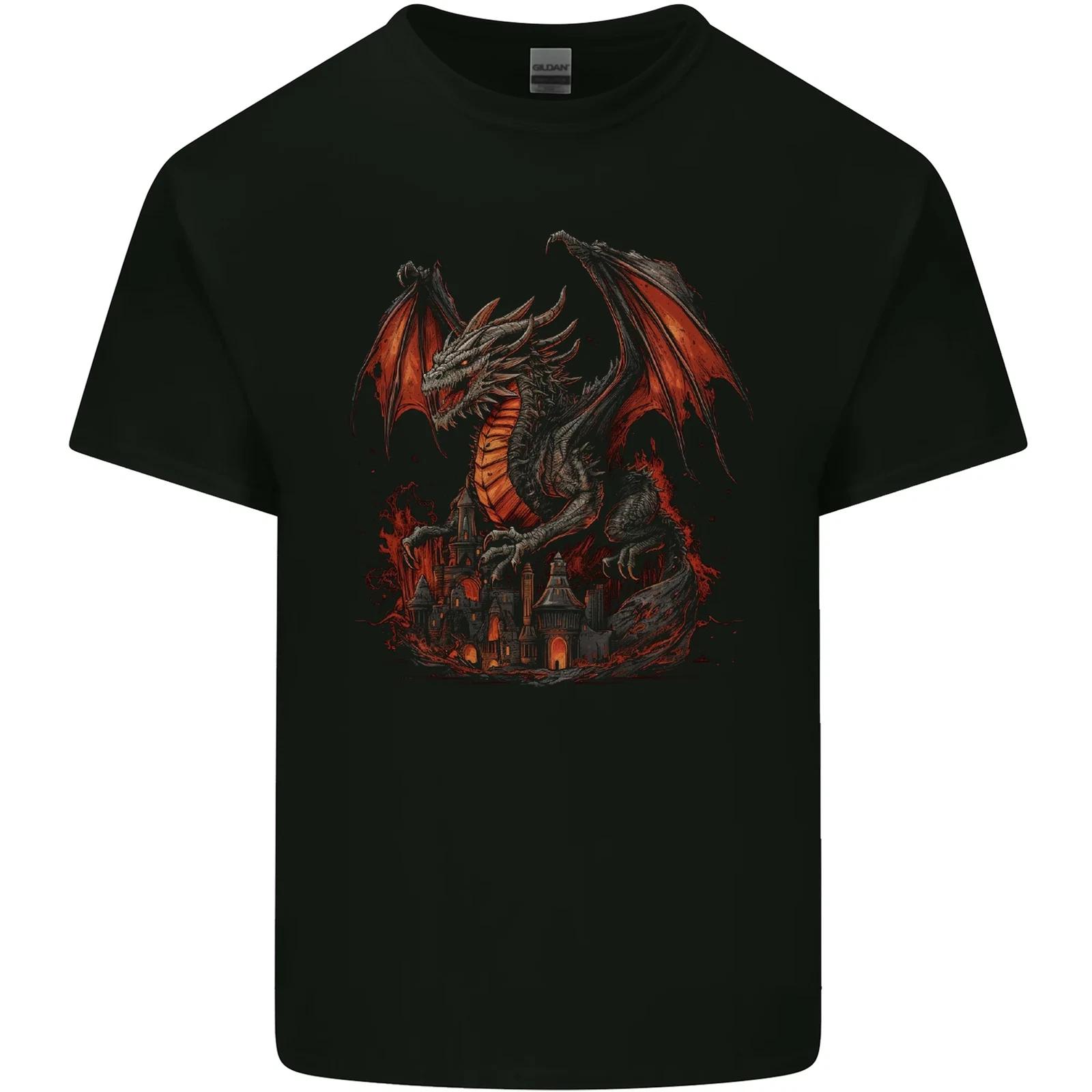 A Fierce Fantasy Dragon Kids T-Shirt Childrens M