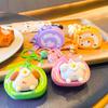 Resin Puff Playful Dog Keychain Colorful Cartoon Style Cute Key Ring Decorative Charm