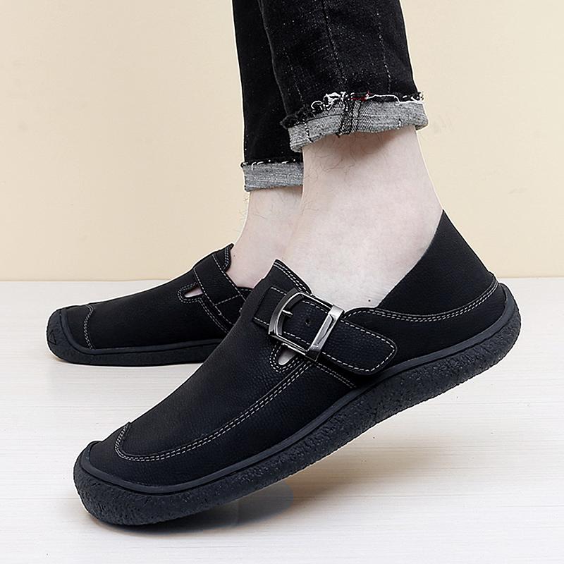 2024 New High End Men Genuine Cow Leather Casual Shoes Spring Autumn Slip-on Leisure Comfortable Flat Shoes Trend Luxury Loafers