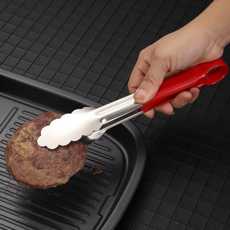 Stainless Steel BBQ Food Tongs Salad Bread Serving Clip Steak Barbecue Buffet Clamp for Home Kitchen Utensils