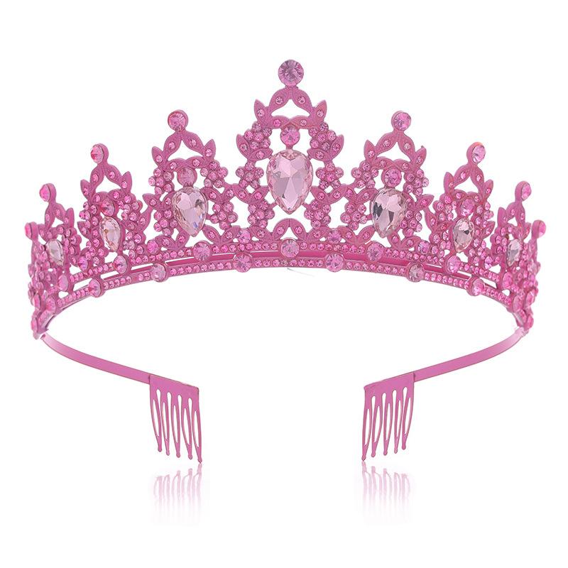 Jewel Bride Bridesmaids Comb Crown Baroque Birthday Wedding Banquet Headwear Crown Headband