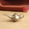 Antiqued Brass Aladdin Lamp Keychain Pendant - "May Your Wishes Come True" Copperware.