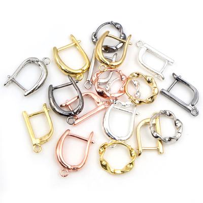 10pcs 3-Styles Gold Color French Earring Hooks Lever Back Open Loop Setting for DIY Earring Clips Clasp Jewelry Making Findings