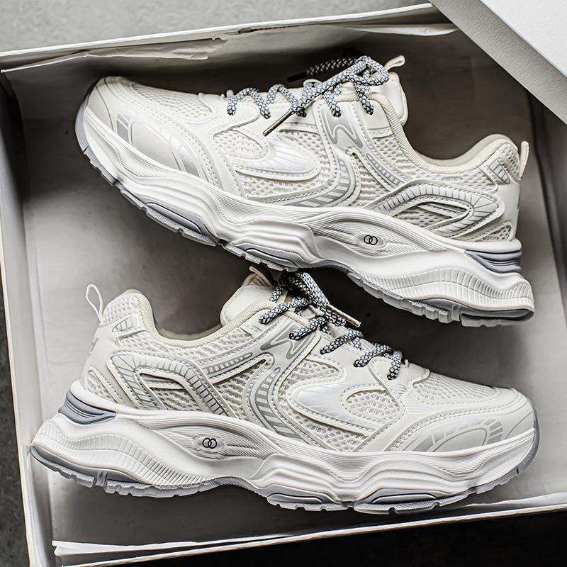 Spring Men's Shoes New Breathable Mesh Shoes Men's Trend Versatile Platform Sports Shoes Casual Shoes Men