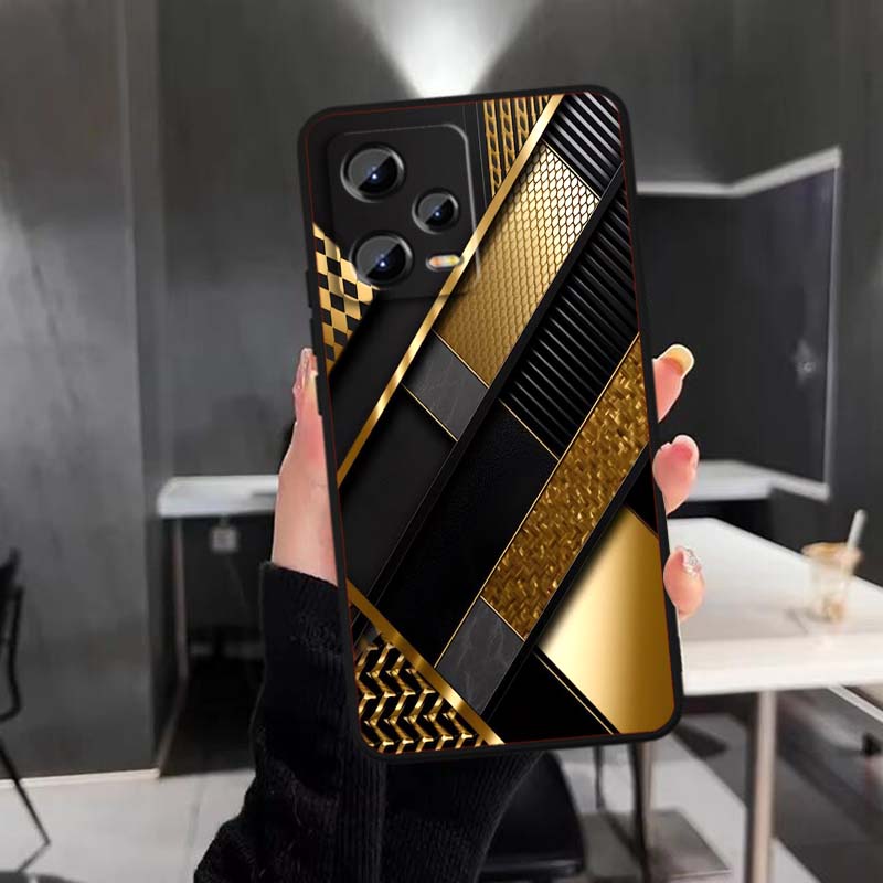 Mechanical style pattern For Xiaomi Redmi Note 15 14 13 12 12S 11E 11 11S Pro Plus 4G 5G Black Soft TPU Phone Case