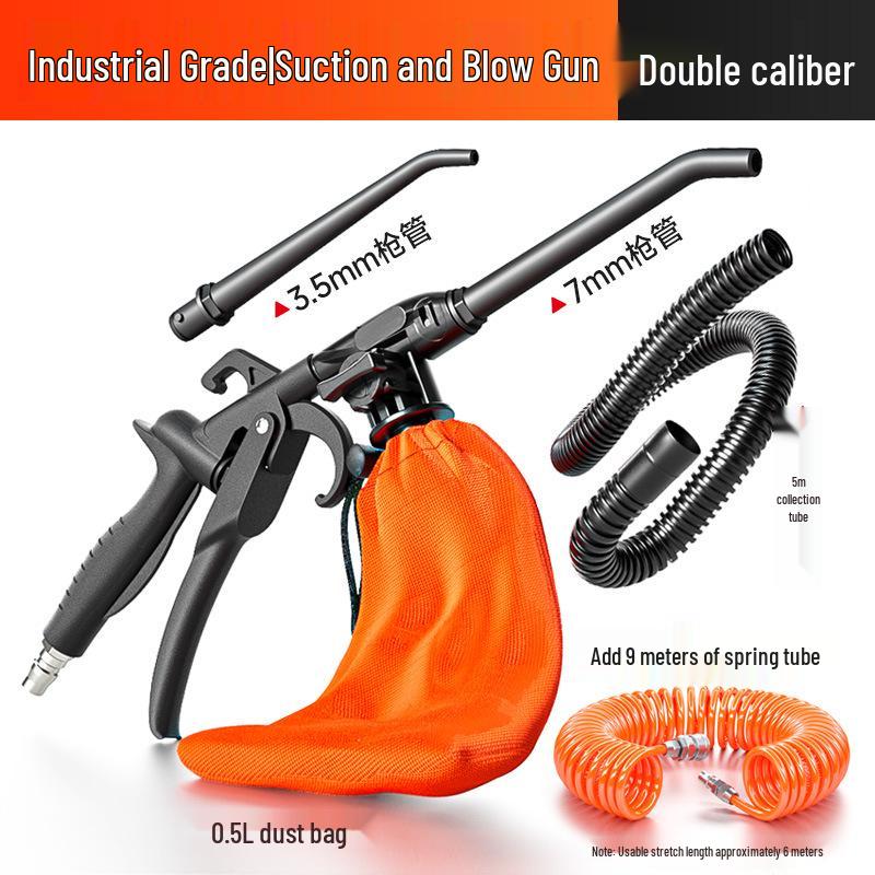 Dual-Purpose Pneumatic Vacuum and Blow Gun Air Pump Cleaner