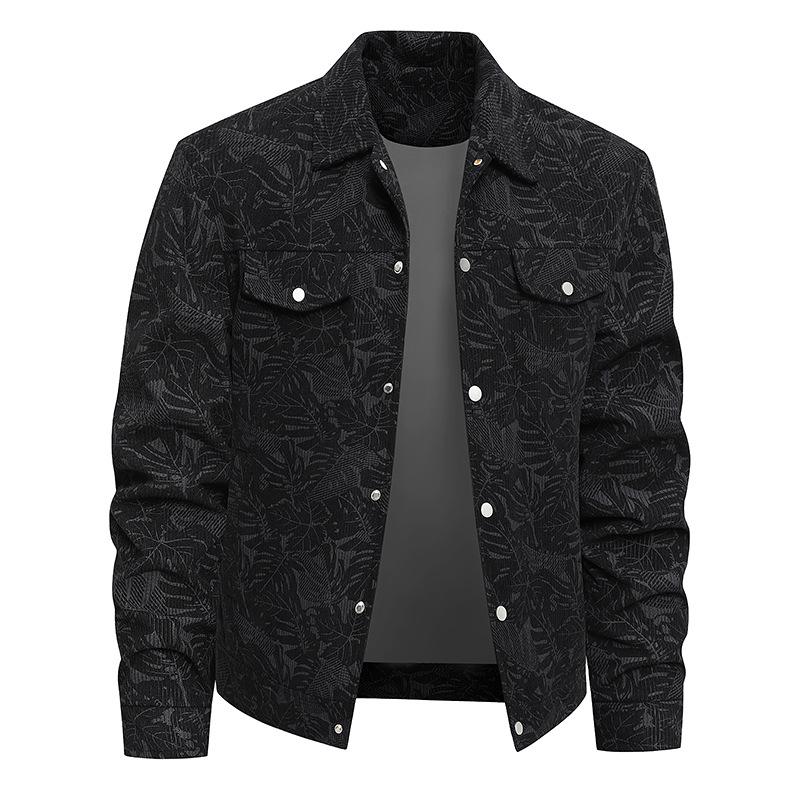 

Cross-Border Corduroy Plus Size M-8 Fashion Lapel Jacket - Hong Kong Style Youth Casual Trend M
