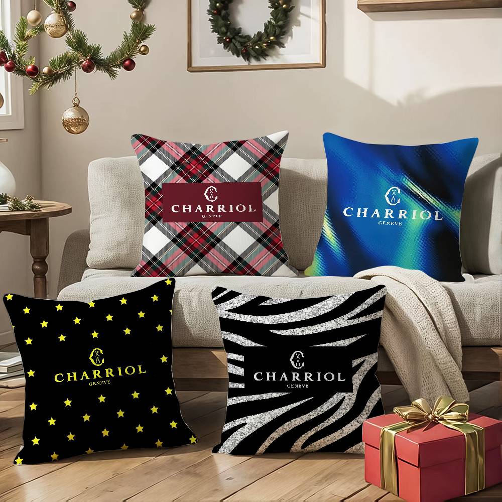 Spiral Pattern Design Charriol Pillow Case Comfort Sofa Bed Silky Elegant Invisible Zipper Decorative Cushion Cover