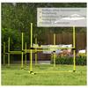 4 Pieces Dog Agility Training Equipment, Adjustable Height Jumps Hurdle with Carrying Bag for Outdoor, Yellow