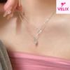 Delicate Small Flower Zircon Stacked Necklace Women Ins Cold Wind Niche Collarbone Chain Jewelry Gift