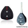 Silicone Car Key Case Cover For Toyota Auris HiLux Corolla Fortuner Prado Verso Camry Yaris Vitz Vios Ractis 2/3/4 Button