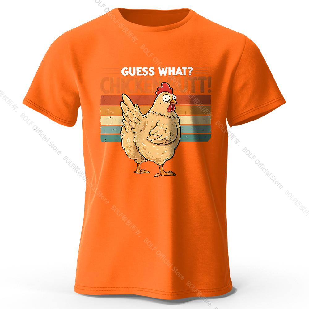Men's Chicken Butt Printed T-Shirt 100% Cotton Oversized Silly Graphic Tees for Women Summer Tops Playful Streetwear