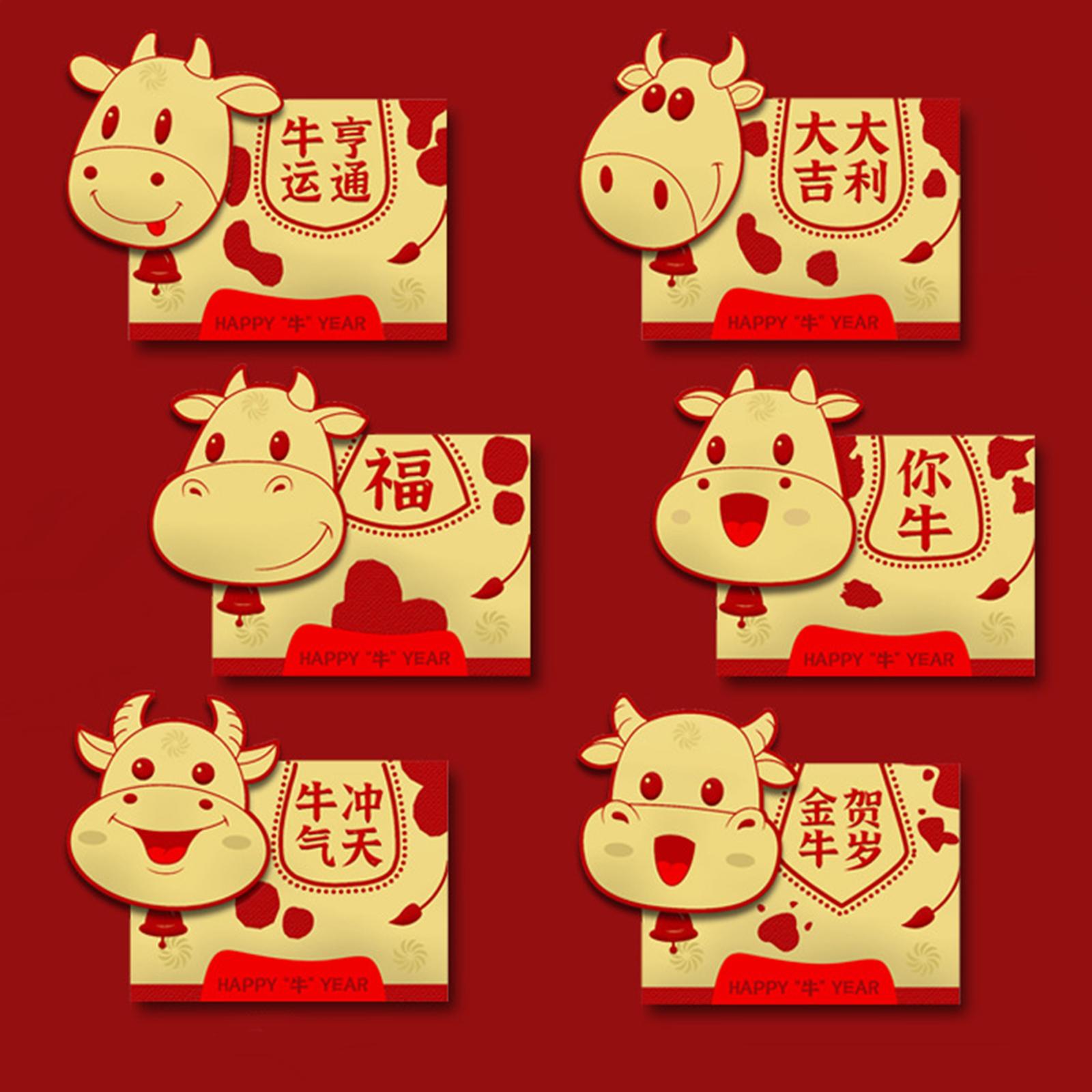 Lucky Money  Chinese Red Envelopes Paper Large  New Year Money Envelopes Meaningful Red Packets  Money Envelopes Red Packets