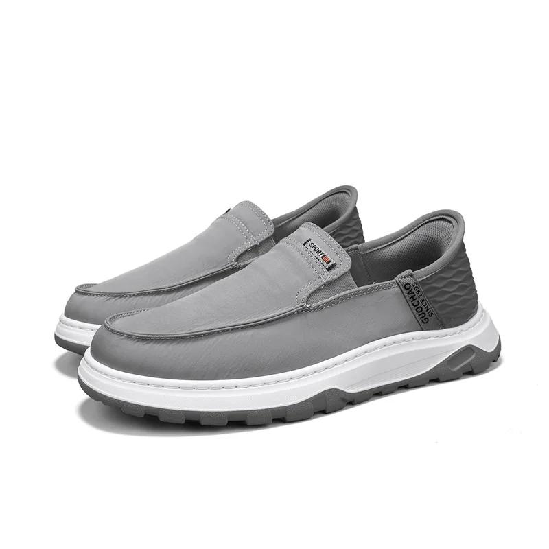 

Летние легкие удобные мужские лоферы, мягкая подошва, дышащая повседневная обувь для мужчин, модные уличные кроссовки, тканевая обувь, Zapatos Hombre 39 серый