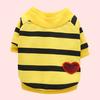 Pet Vest Stripe Pattern Dress-Up Breathable Pullover Type Comfy Dog Clothes for Home Wear