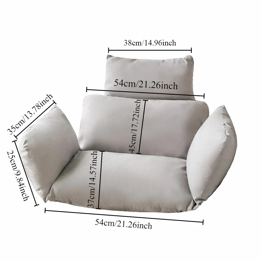 High Quality Outdoor Beach Chair Pad Hanging Egg Basket Swing Cushions Garden Rattan Basket Modern Patio Swing Chair Cushion