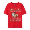 Merry Christmas Frenchie Dog Ugly Christmas French Bulldog TShirts High Quality Cotton TShirt Brand New Cool