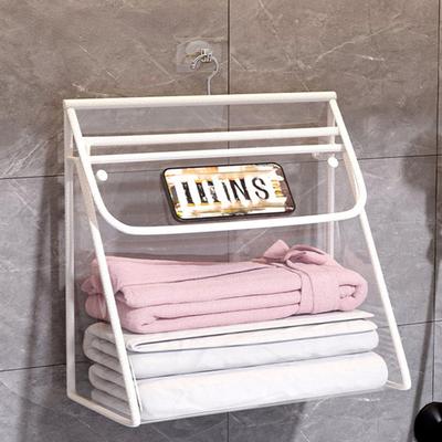Bathroom Hanging Bag Large Capacity Dual Layer Waterproof Transparent Design Clothing Storage Bag Cosmetic Organizer