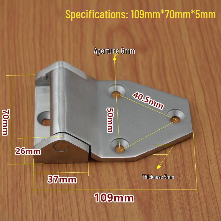304 Stainless Steel Heavy Duty Industrial Flat Opening Thickened Mechanical Equipment Load-Bearing Hinge