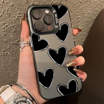 Luxury Love Heart Electroplate IMD Case For  Redmi 12 13C For Redmi Note 13 12 11 10 Pro Plus 12S 11S Shockproof Cover