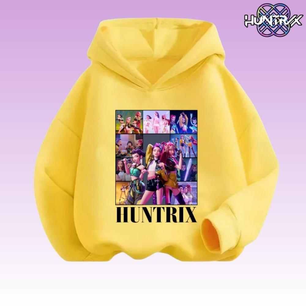 K-pop Devil Hunter Children's Hooded Coat Anime Cartoon Fashion Girl Spring and Autumn Cute Coat Children's Clothing