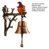 Halloween Witchy Pumpkin Welcome Bell Spooky Cartoon Witch Hat Pumpkin Metal Door Bell Home Office Entrance Wall Decorative Bell
