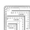 1-pack Geographic Coordinate Ruler Flexible Map Scale And Protractor Map Scale Protractor Measurement Tool Map Scale Tools