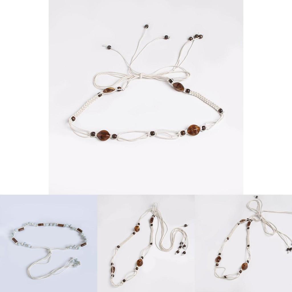 Bohemian Style Bead Decoration Women Casual Weaving Waist Chain For Vacation And Daily Wear