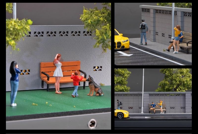 Freestyle Collector SHOUCANGJIA Road and Green Park Diorama SCJ82032 (FREESTYLE) 1/64 Wall-side