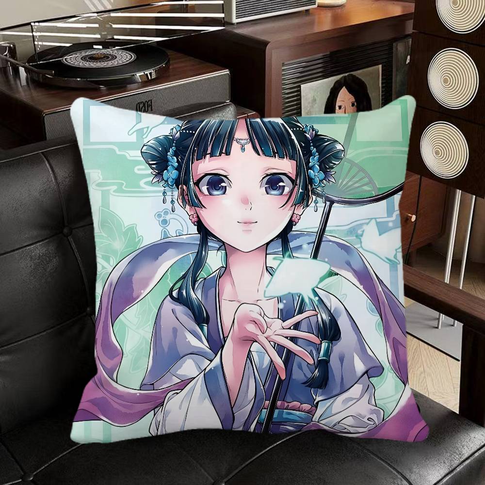 Maomao Anime The Apothecary Diaries  Pillow Case Square Pillow Bedroom Sofa Leisure Comfort Cushion Car Home Decoration