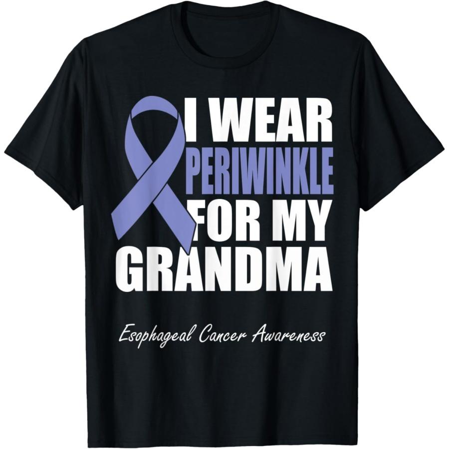 I Wear Periwinkle For My Grandma Esophageal Cancer Awareness T-Shirt XXXXXL чёрный