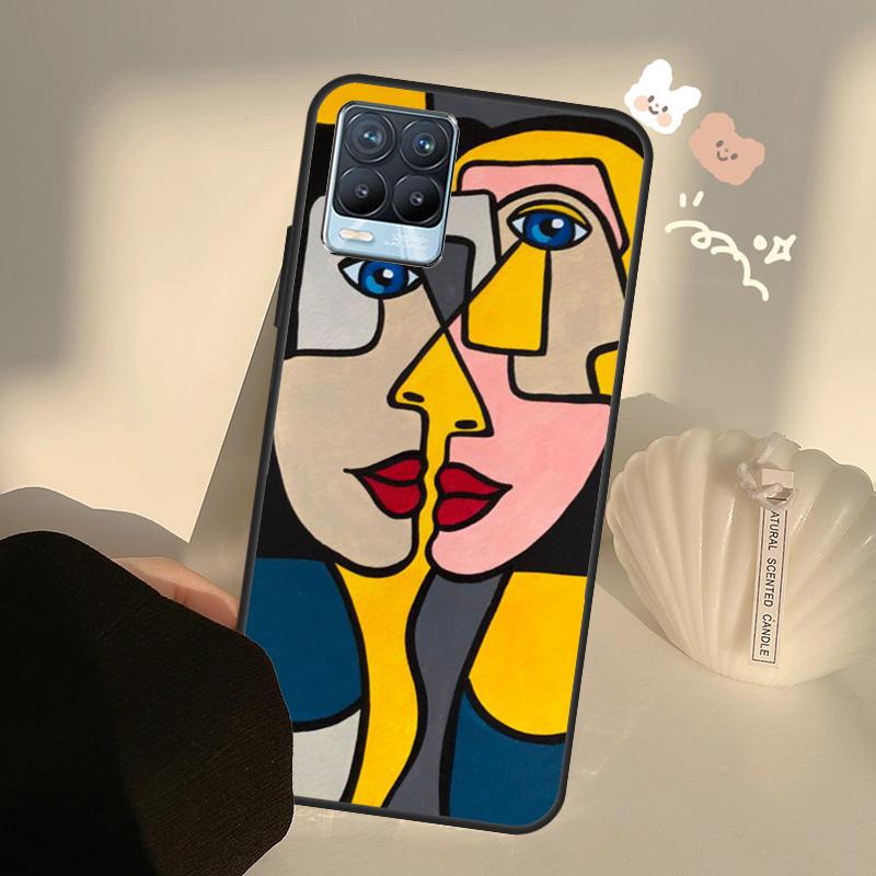 Abstract Portrait Art Painting Case For Realme C71 C63 C61 C55 C51 C53 C25 C65 C67 C75 11 12 13 14 15 Pro Plus GT6 GT7 Pro