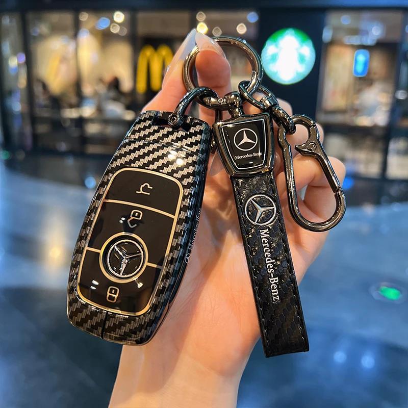 Car Key Case Cover for Mercedes Benz E C S GLC Class E200 E400 E63 W213 S550 S560 C260 A200 Key Shell Protector E2