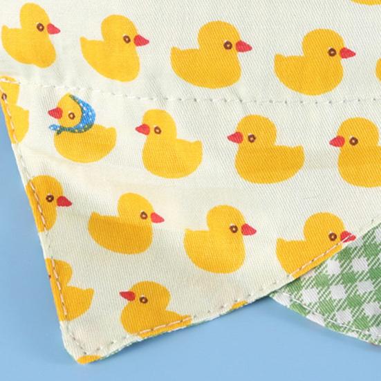 Dog Bandana Bib Cute Yellow Duck Design Dog Saliva Towel Adjustable Pet Collar Scarf for Small Medium Large Dogs Cats