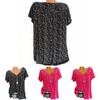 Stylish Women V Neck Floral Tee T-shirts With Plus Size Options For Summer Comfort
