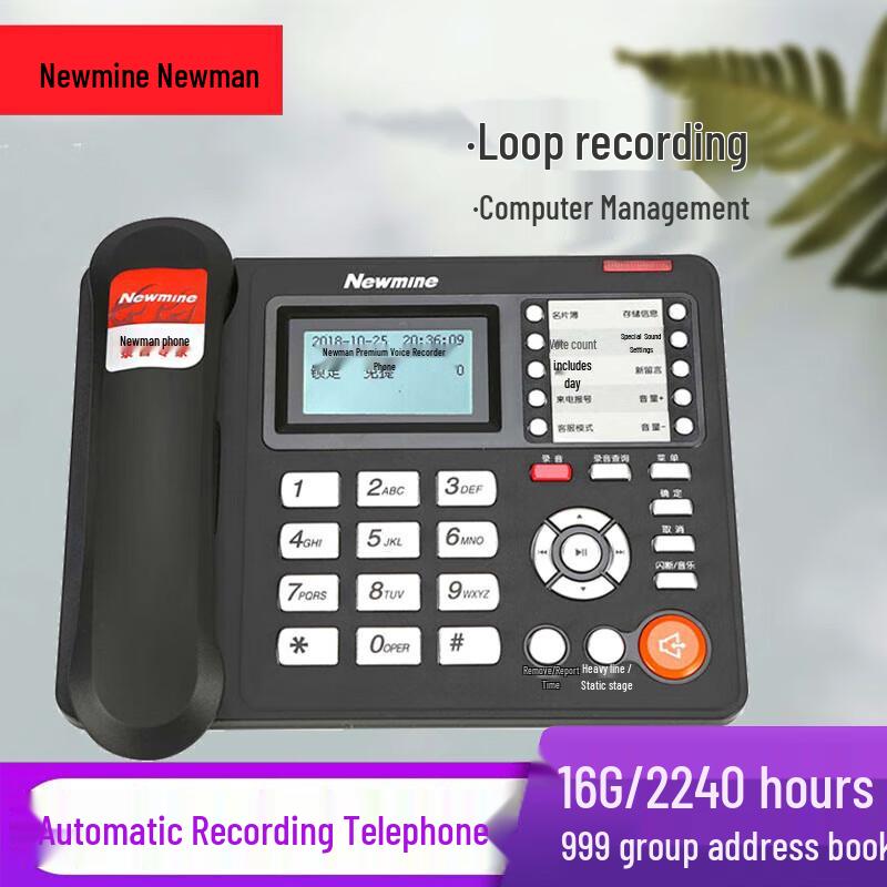 

Newman HL2008TSD-2082R Recording Telephone (CN version)