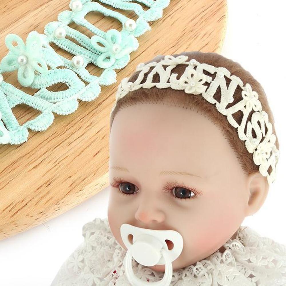 

Lettering Lace Baby Hairband (6411350) Cream yellow
