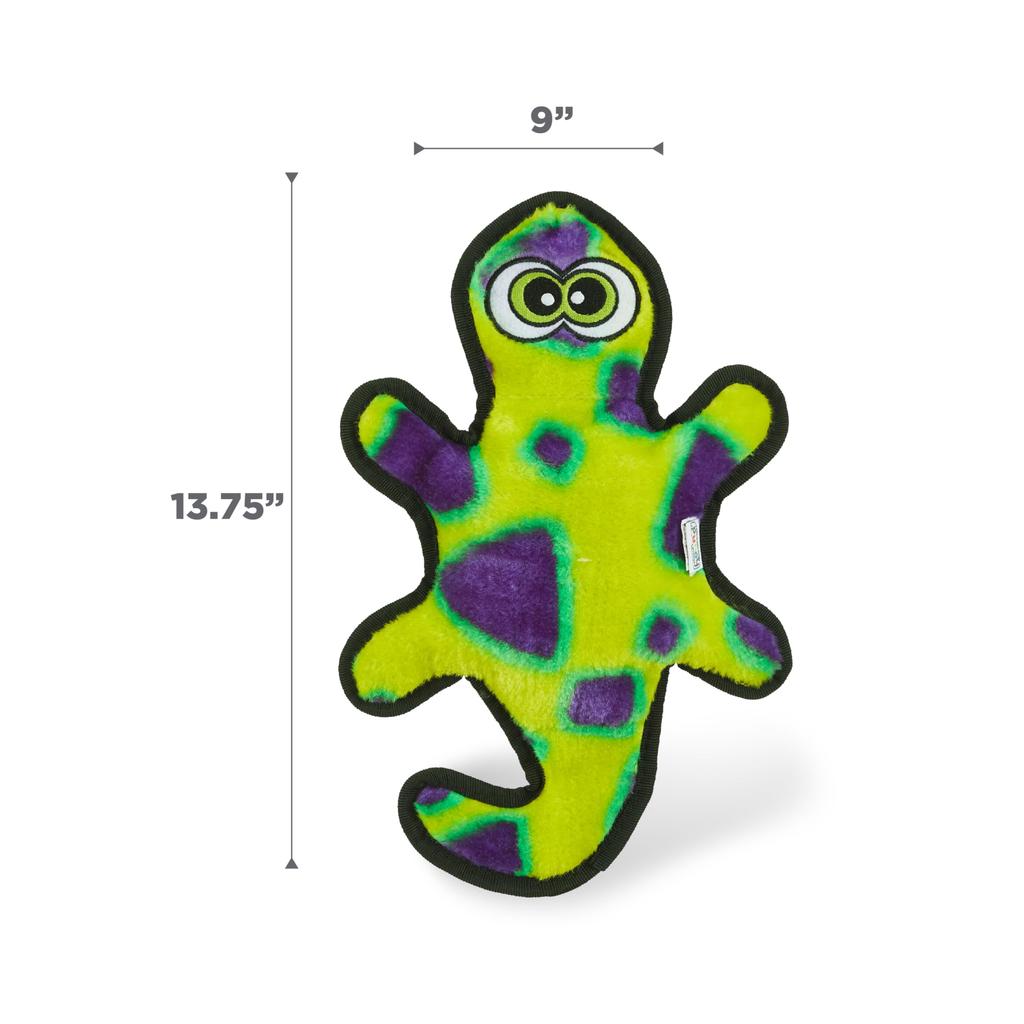 Outward Hound Dog Invincible Gecko Dog Toy Dog Toy Pet Toy (Outward Hound) (2 Squeakers) (Yellow/Green)