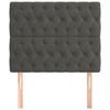 Maison Exclusive - Tête de lit Gris foncé 90x7x118/128 cm Velours