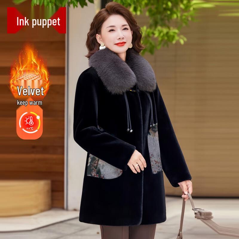 

Elderly Women s Warm Faux Fur Lined Winter Coat 5XL