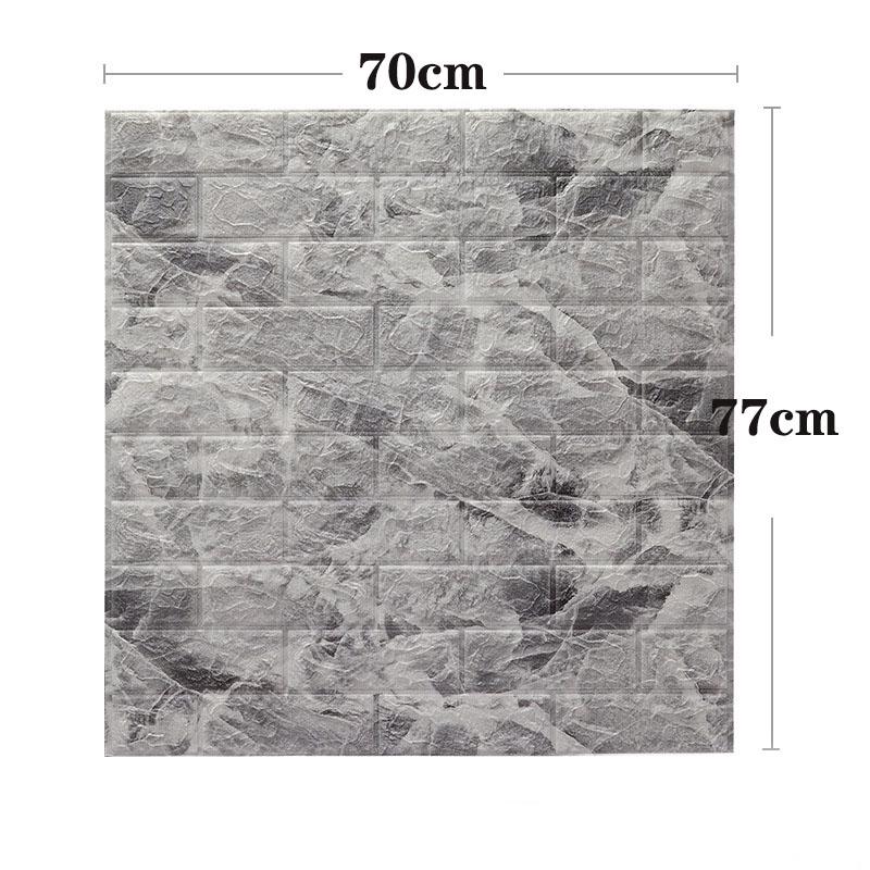 70*77cm 3D Wasserdicht Selbstklebend Extra Dick XPE Schaum Retro Ziegelmuster Antikollisions-Tapete Wohnzimmer Schlafzimmer Kinderzimmer Dekor
