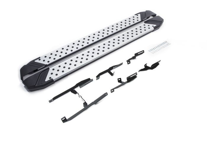J&;J Automotive | Premium aluminium stigtrinn terskel med Suzuki Grand Vitara 5D. Sedan 2005-16, Trinnbrett med ABE-sertifikat