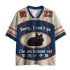 2026 New Japanese Straw Line Kitten V-neck Shirt Men's Outdoor Sports Loose Leisure Quick Drying Short Sleeved T-shirt