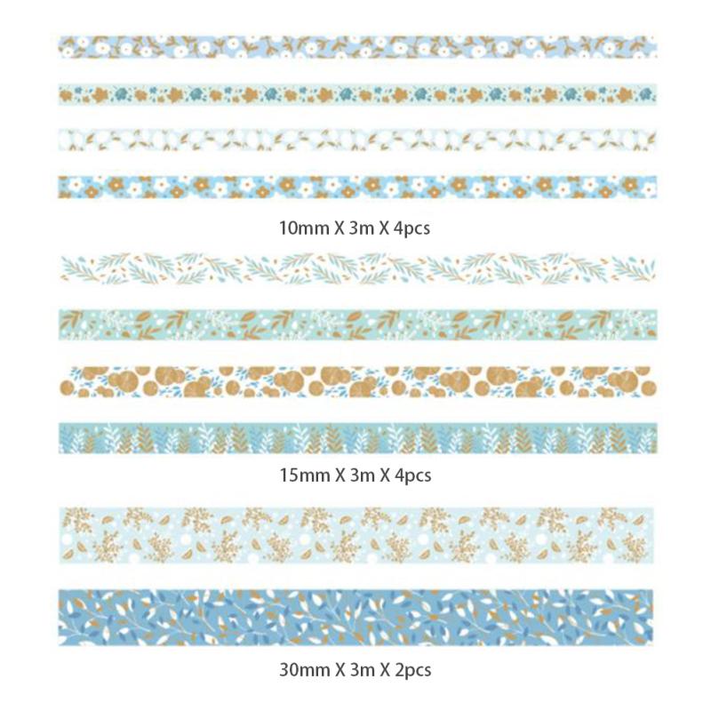 10pcs Washi Tape Set Creative Japanese Paper Stickers For Decorating Journals Brochures Scrapbooking