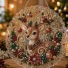5D Diamond Painting Hanging Ornament Santa Claus Christmas Tree Decor Pendant with Chain Holiday Home Decoration